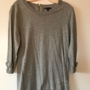 Grey, light weight, 3/4 sleeve sweater
